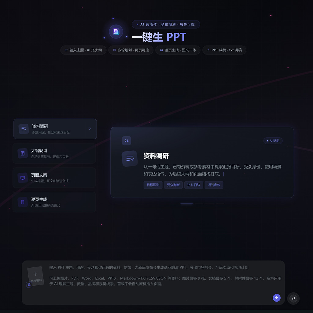 一键生成PPT与培训演示文稿示例